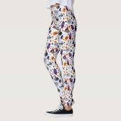 Spooky Waterverf Halloween Patroon Leggings (Links)