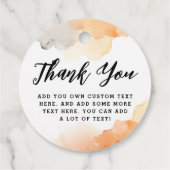 Spooky waterverf Jack-o-Lantern Halloween Bedankjes Labels (Achterkant)