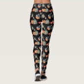 Spooky Waterverf pompoenen Leggings (Achterkant)