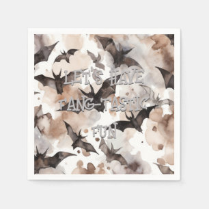 Spooky Waterverf vleermuizen Halloween Fang-Tastic Servet