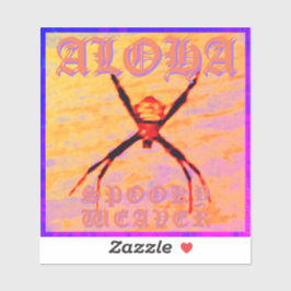 Spooky Weaver (geel), flexibele foto Sticker