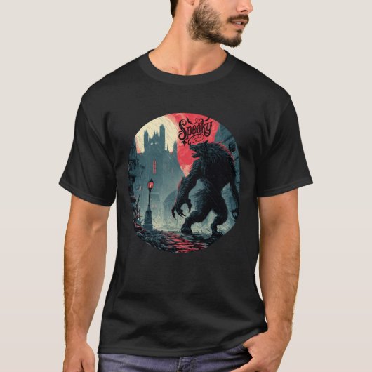 Spooky weerwolf t-shirt (Voorkant)