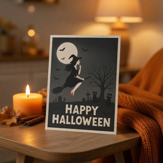 Spooky Witch Halloween Greeting Briefkaart