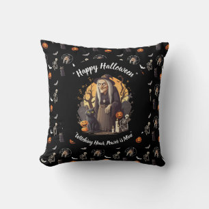 Spooky Witch Halloween Sierkussen 🎃 Zwart 👻