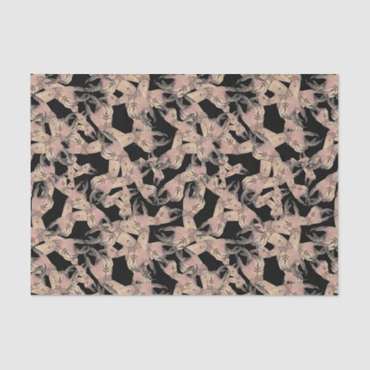 Spooky Witch Hands Pattern Halloween Tissue Paper Tissuepapier (Voorkant)