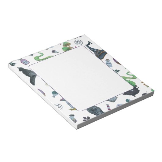 Spooky Witch Pattern Notitieblok (Schuin)