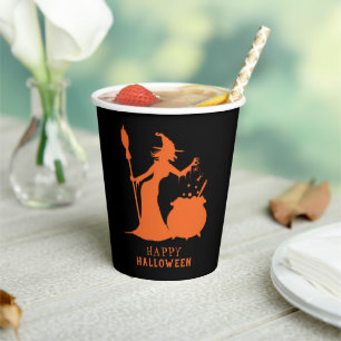 Spooky Witch Spider Frog Potion Halloween Party Pa Papieren Bekers
