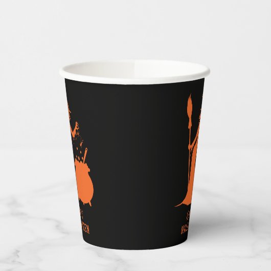 Spooky Witch Spider Frog Potion Halloween Party Pa Papieren Bekers (Links)