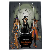 Spooky Witches Halloween Party Medium Cadeauzakje (Achterkant)