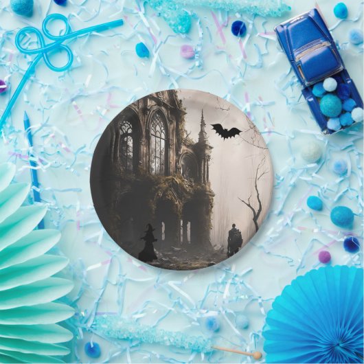 Spooky Witching Hour Halloween Party uitnodiging Papieren Bordje (Feest)