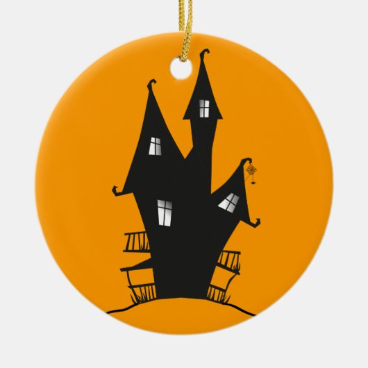 Spooky Witch's House Circle Ornament (Voorkant)