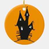 Spooky Witch's House Circle Ornament (Achterkant)