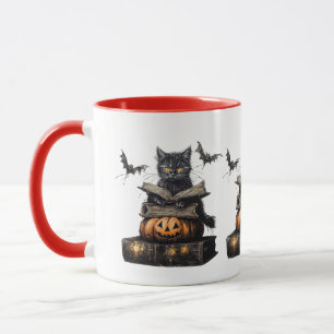 Spooky Witchy Cat Halloween Mok