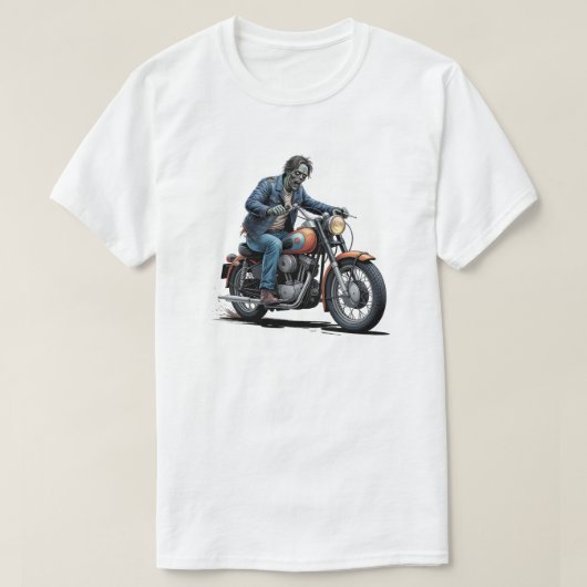 Spooky Zombie Biker Classic Motorcycle T-shirt (Design voorkant)