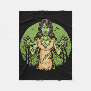Spooky Zombie Fun Halloween Scary Zombie Halloween Fleece Deken