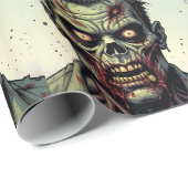 Spooky Zombie Halloween Cadeaupapier (Rol Hoek)