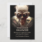 Spooky Zombie Halloween Groet Feestdagenkaart (Voorkant)