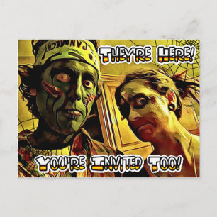 Spooky Zombie Halloween Party Uitnodiging