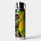 Spooky Zombie Halloween Party Waterfles (Achterkant)