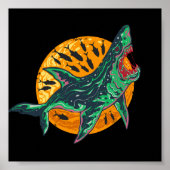 Spooky Zombie Shark Halloween Zee creatie Poster (Voorkant)