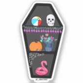 Spooky zomer mysterieuze vreemde plank sticker (Voorkant)