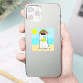 Spooky zomer spook op het strand sticker (Telefoon)