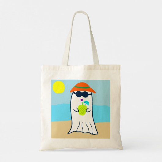 Spooky zomer spook op het strand tote bag (Achterkant)