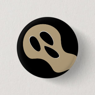 Spooky zwart en rook enge geest gezicht Halloween Ronde Button 3,2 Cm