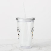 Spooky zwart en Sinaasappel Halloween Acryl Drinkbeker (Links)