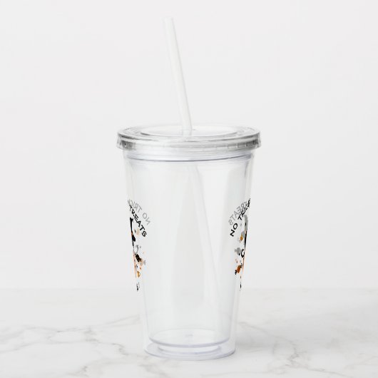 Spooky zwart en Sinaasappel Halloween Acryl Drinkbeker (Links)