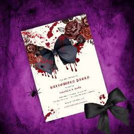 Spooky zwarte boog Halloween Kostuum Uitnodiging