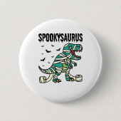 Spookysaurus Halloween Dinosaur T-Rex Ronde Button 5,7 Cm (Voorkant)