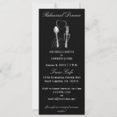 Spoon & Fork Wedding Rehearsal Dinner Invitations Kaart (Voorkant)