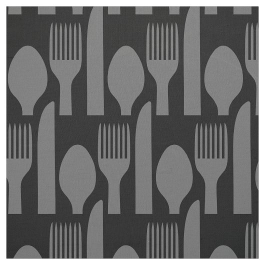 Spoon Knife Fork Graphic Stof (Swatch)