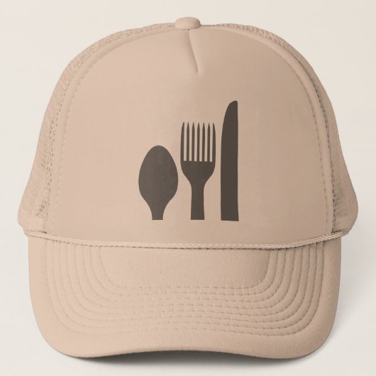 Spoon Knife Fork Graphic Trucker Pet (Voorkant)