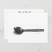 Spoon pencil drawing postcard briefkaart (Voorkant / Achterkant)