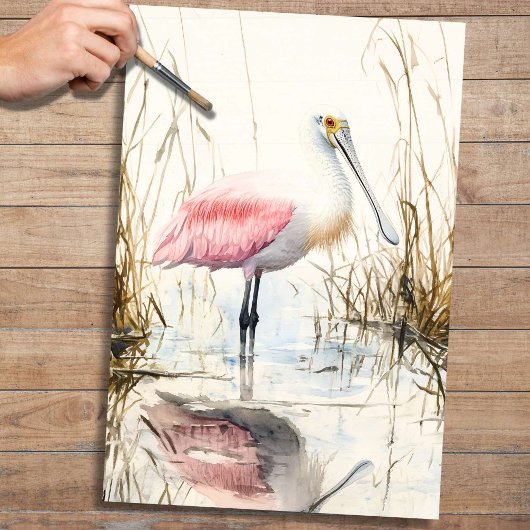 Spoonbill 1 Decoupage Papier