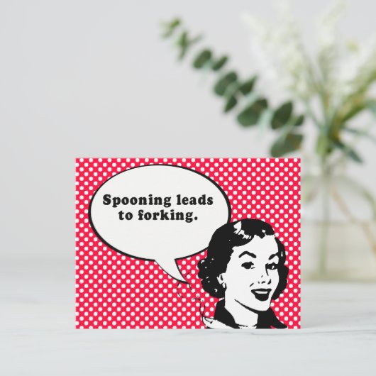 SPOONEN LEIDEN TOT VERVORMING BRIEFKAART (Staand voorkant)