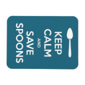 Spoonie-Keep Calm en Spaar Lepels magneet (Horizontaal)