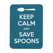 Spoonie-Keep Calm en Spaar Lepels magneet (Verticaal)