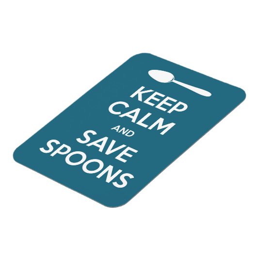 Spoonie-Keep Calm en Spaar Lepels magneet (Linkerzijde)