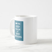 Spoonie-Keep Calm en spaar Spoons-Chronische Onluc Koffiemok (Voorkant links)