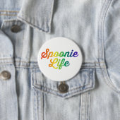 Spoonie Life Button (regenboog) (In situ)