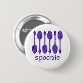 Spoonie (Paars) Ronde Button 5,7 Cm (Voorkant /achterkant)