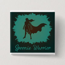 Spoonie Warrior (met achtergrond) Button