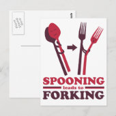 Spooning leidt tot het forken van de Romance van d Briefkaart (Voorkant / Achterkant)