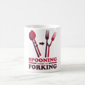 Spooning leidt tot het forken van de Romance van d Koffiemok (Center)