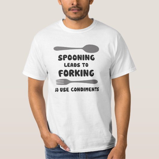 Spooning leidt tot het forken van gebruiksvoorwaar t-shirt (Voorkant)