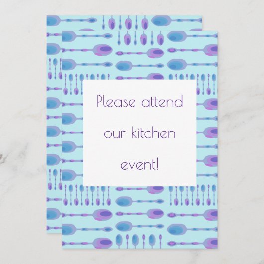 Spoons Kitchen Événement Invitation (Devant / Derrière)