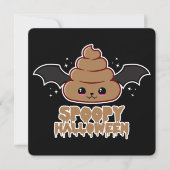 Spoopy Halloween Kawaii Feestdagenkaart (Voorkant)